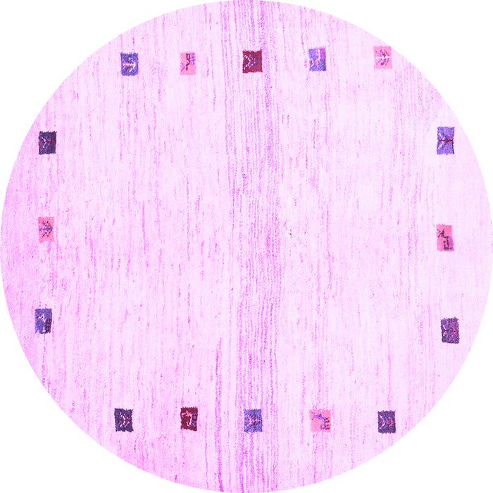 Round Solid Purple Modern Rug, con2718pur