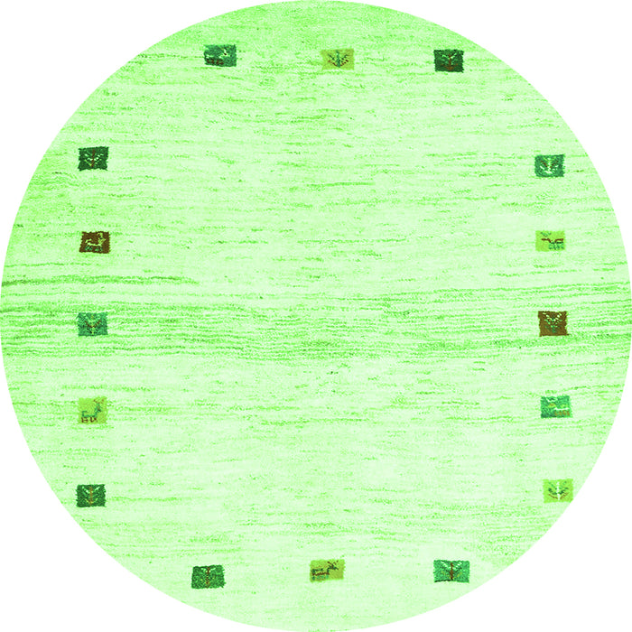 Square Solid Green Modern Rug, con2718grn