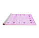 Sideview of Machine Washable Solid Purple Modern Area Rugs, wshcon2718pur