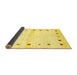 Sideview of Solid Yellow Modern Rug, con2718yw