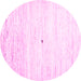 Round Solid Pink Modern Rug, con2719pnk