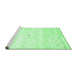 Sideview of Machine Washable Solid Emerald Green Modern Area Rugs, wshcon2719emgrn