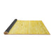 Sideview of Solid Yellow Modern Rug, con2719yw