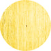 Round Solid Yellow Modern Rug, con2719yw