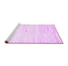 Sideview of Machine Washable Solid Purple Modern Area Rugs, wshcon2719pur