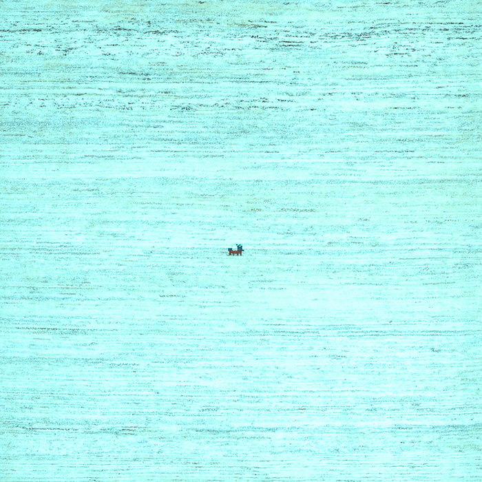 Square Machine Washable Solid Light Blue Modern Rug, wshcon2719lblu