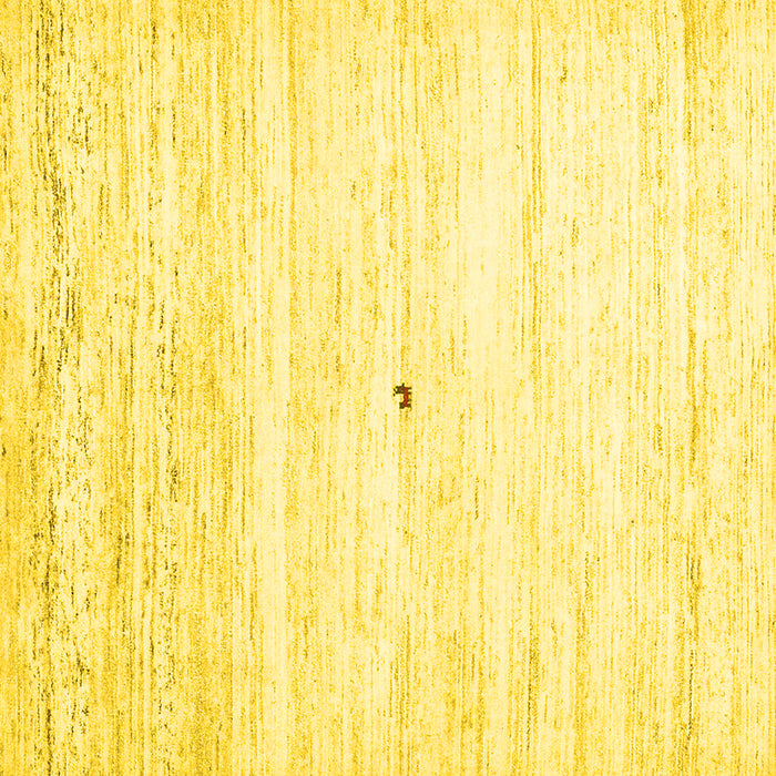 Square Solid Yellow Modern Rug, con2719yw