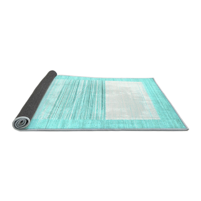 Sideview of Solid Light Blue Modern Rug, con271lblu