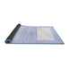 Sideview of Solid Blue Modern Rug, con271blu