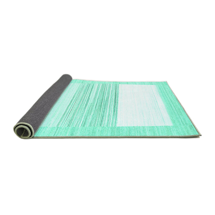 Sideview of Solid Turquoise Modern Rug, con271turq