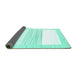 Sideview of Solid Turquoise Modern Rug, con271turq