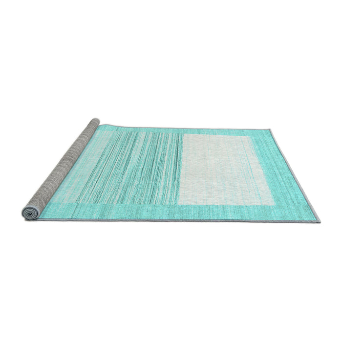 Sideview of Machine Washable Solid Light Blue Modern Rug, wshcon271lblu