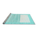 Sideview of Machine Washable Solid Light Blue Modern Rug, wshcon271lblu