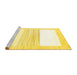 Sideview of Machine Washable Solid Yellow Modern Rug, wshcon271yw