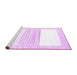 Sideview of Machine Washable Solid Purple Modern Area Rugs, wshcon271pur