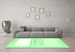 Machine Washable Solid Emerald Green Modern Area Rugs in a Living Room,, wshcon271emgrn