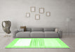 Machine Washable Solid Green Modern Area Rugs in a Living Room,, wshcon271grn