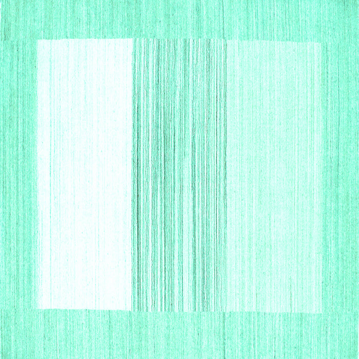 Square Solid Turquoise Modern Rug, con271turq