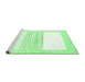 Sideview of Machine Washable Solid Emerald Green Modern Area Rugs, wshcon271emgrn