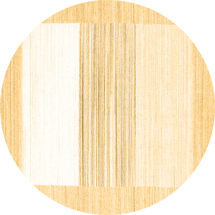 Round Machine Washable Solid Brown Modern Rug, wshcon271brn