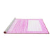 Sideview of Machine Washable Solid Pink Modern Rug, wshcon271pnk