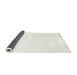 Thickness of Contemporary Pearl White Beige Solid Rug, con272