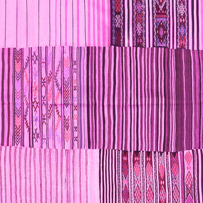 Machine Washable Patchwork Pink Transitional Rug, wshcon2720pnk