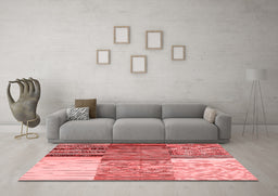 Transitional Red Washable Rugs