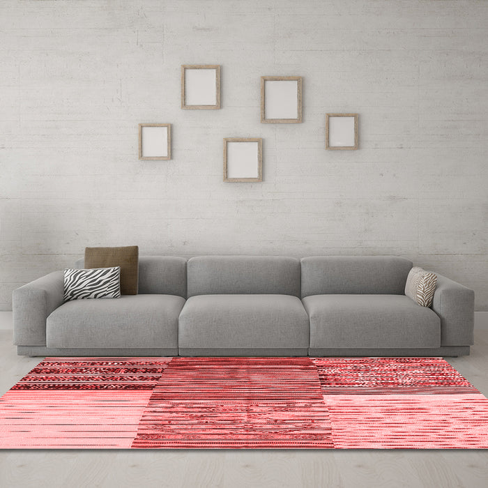 Transitional Red Washable Rugs