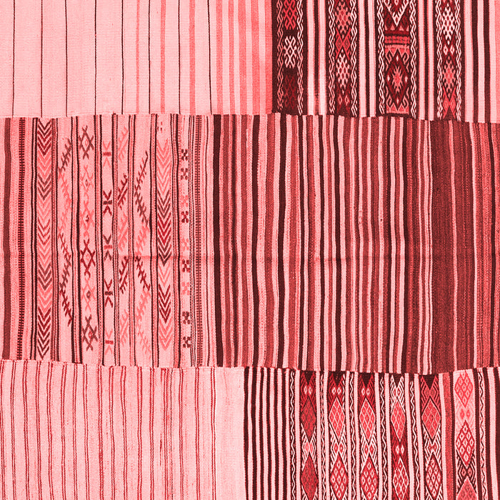 Machine Washable Patchwork Red Transitional Rug, wshcon2720red