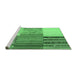 Sideview of Machine Washable Patchwork Emerald Green Transitional Area Rugs, wshcon2720emgrn