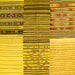 Square Patchwork Yellow Transitional Rug, con2720yw