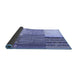 Sideview of Patchwork Blue Transitional Rug, con2720blu