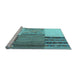 Sideview of Machine Washable Patchwork Light Blue Transitional Rug, wshcon2720lblu