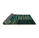 Sideview of Patchwork Turquoise Transitional Rug, con2721turq