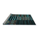 Sideview of Machine Washable Patchwork Light Blue Transitional Rug, wshcon2721lblu