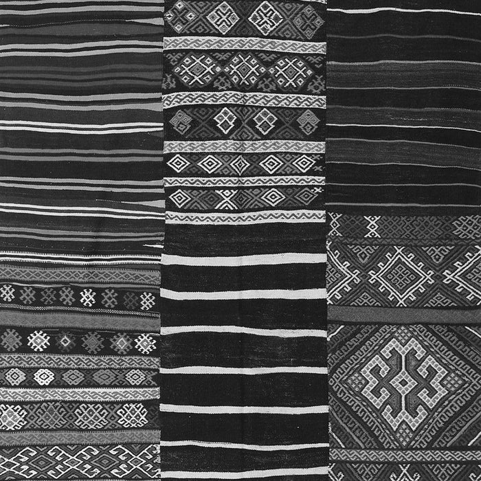 Serging Thickness of Machine Washable Patchwork Gray Transitional Rug, wshcon2721gry