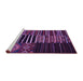 Sideview of Machine Washable Patchwork Purple Transitional Area Rugs, wshcon2721pur