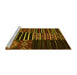 Sideview of Machine Washable Patchwork Yellow Transitional Rug, wshcon2721yw