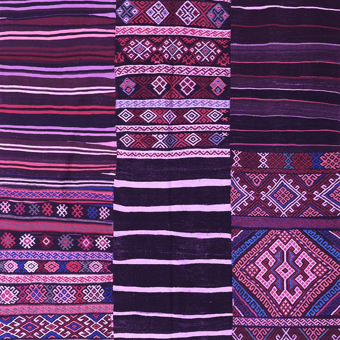 Patchwork Purple Transitional Rug, con2721pur