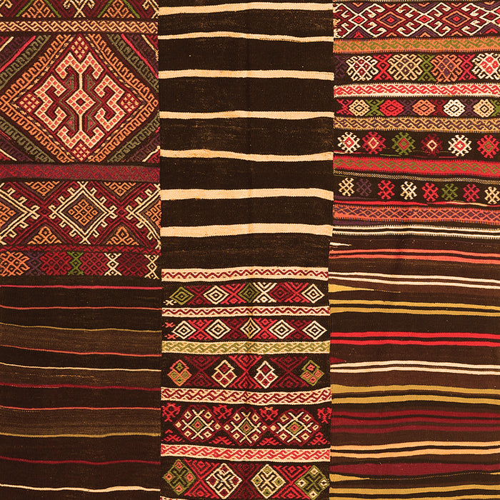 Patchwork Orange Transitional Rug, con2721org