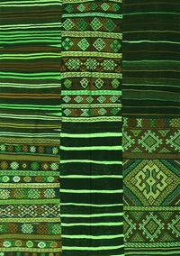 Patchwork Green Transitional Rug, con2721grn