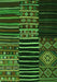 Patchwork Green Transitional Rug, con2721grn