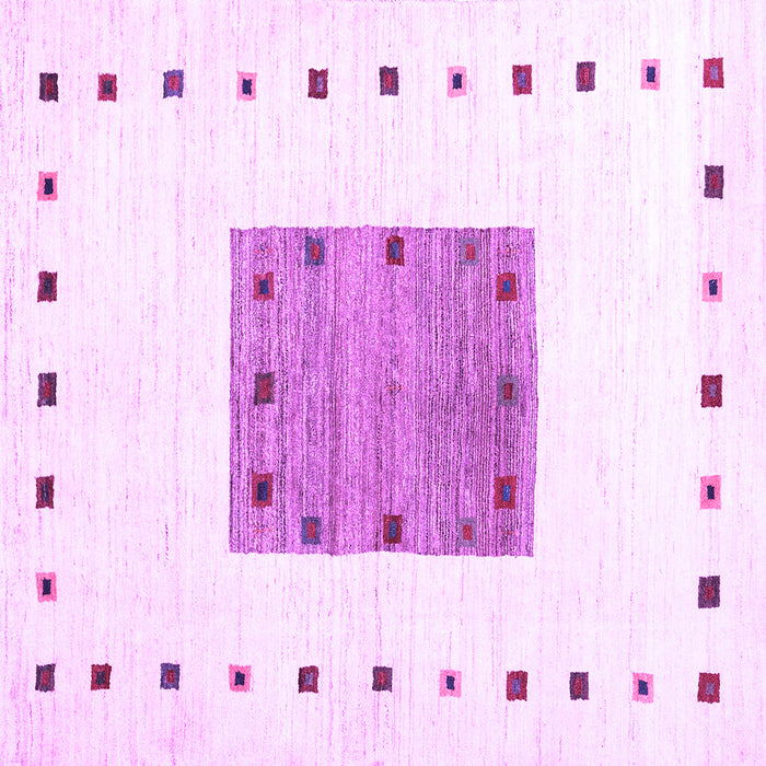 Square Solid Purple Modern Rug, con2722pur