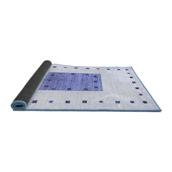 Sideview of Solid Blue Modern Rug, con2722blu