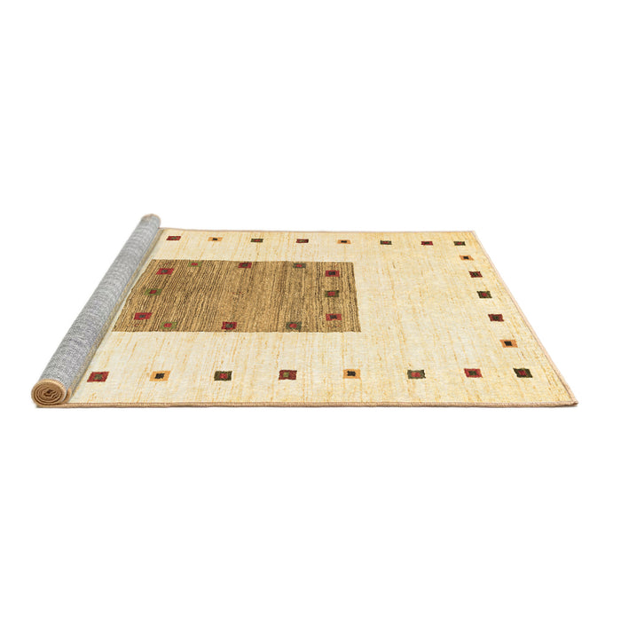 Sideview of Machine Washable Solid Brown Modern Rug, wshcon2722brn