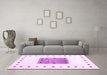 Machine Washable Solid Purple Modern Area Rugs in a Living Room, wshcon2722pur