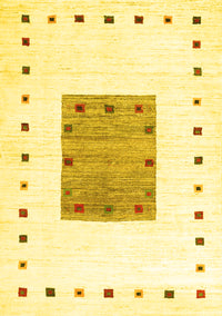 Solid Yellow Modern Rug, con2722yw