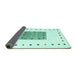 Sideview of Solid Turquoise Modern Rug, con2722turq