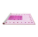 Sideview of Machine Washable Solid Pink Modern Rug, wshcon2722pnk